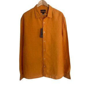 NWT Banana Republic Untucked Standard Fit Linen Button Down Shirt XLarge